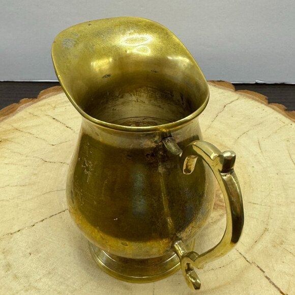 Vintage Electro Plated Nickel Silver Creamer Small Pitcher Stamped India Natural - Picture 2 of 7